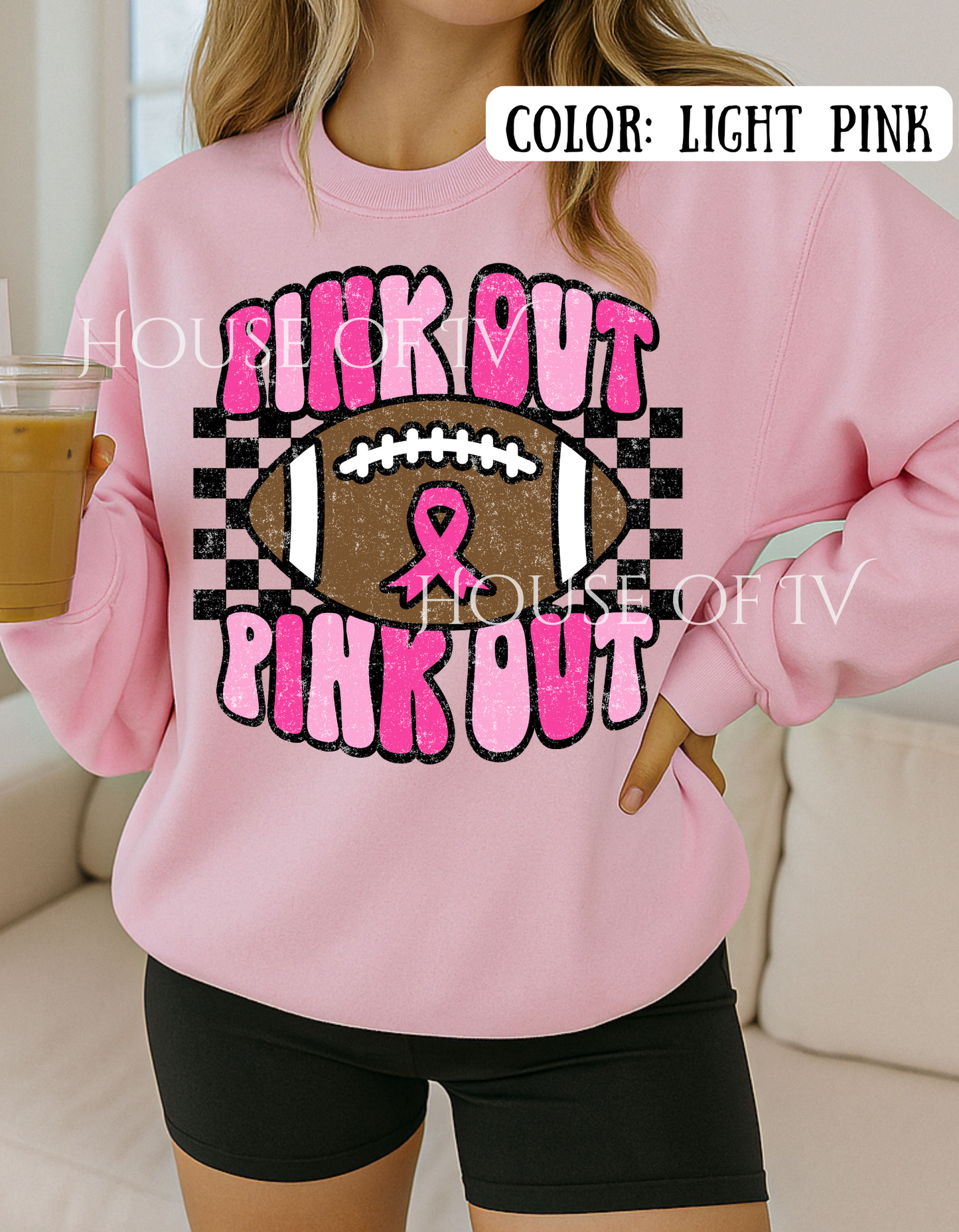 Checkered Pink Out Football