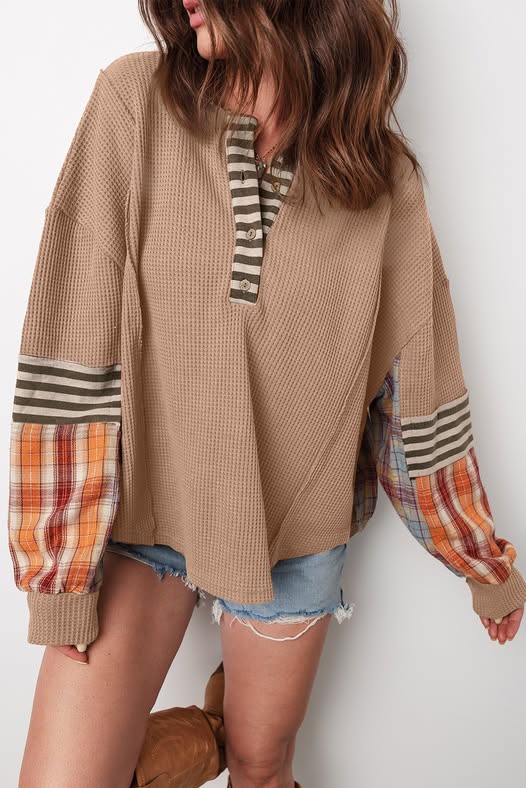 Waffle Plaid long sleeve