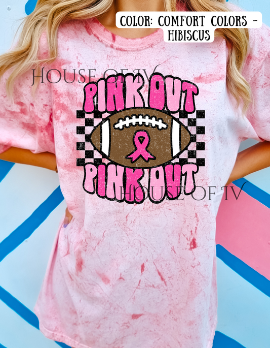 Checkered Pink Out Football