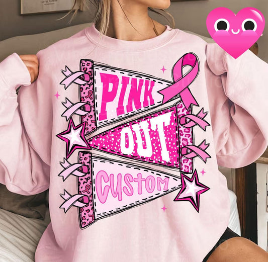 Pink Out Custom Pennant