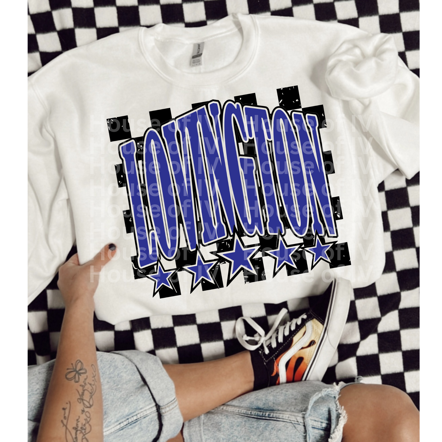 Lovington Checkered Town Name